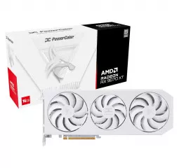 Відеокарта PowerColor Radeon RX 9070 XT 16GB GDDR6 Hellhound Spectral White (RX9070XT 16G-L/OC/WHITE)