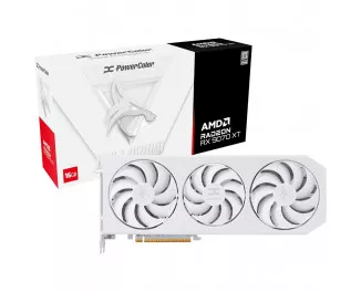 Відеокарта PowerColor Radeon RX 9070 XT 16GB GDDR6 Hellhound Spectral White (RX9070XT 16G-L/OC/WHITE)