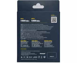Зовнішній SSD накопичувач 1 TB Patriot Transporter Lite Black (PTPL1TBPECB)
