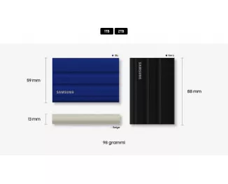 Внешний SSD накопитель 2 TB Samsung T7 Shield Black (MU-PE2T0S/EU)