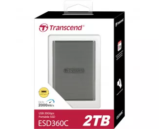 Зовнішній SSD накопичувач 2 TB Transcend ESD360C Gray (TS2TESD360C)