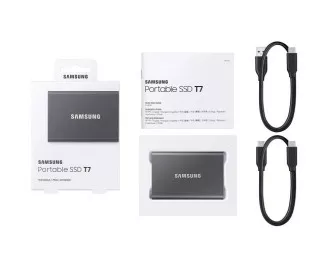 Зовнішній SSD накопичувач 4 TB Samsung T7 Titan Gray (MU-PC4T0T/WW)