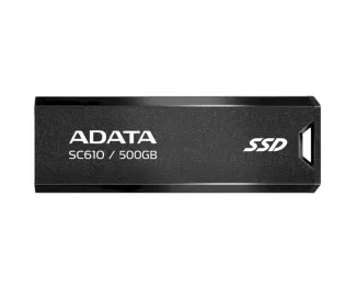 Внешний SSD накопитель 500Gb ADATA SC610 (SC610-500G-CBK/RD)