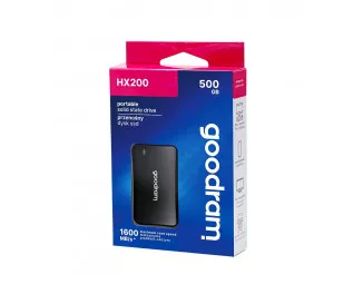Внешний SSD накопитель 500Gb GOODRAM HX200 Black (SSDPR-HX200-500)