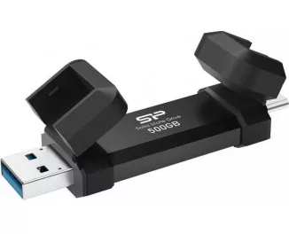 Внешний SSD накопитель 500Gb Silicon Power DS72 Black (SP500GBUC3S72VPK)