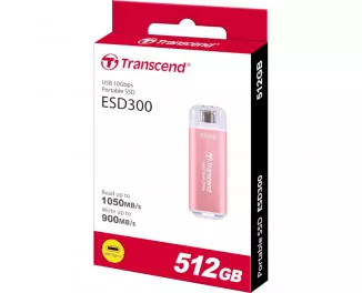 Внешний SSD накопитель 512Gb Transcend ESD300 Pink (TS512GESD300P)