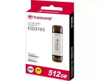 Зовнішній SSD накопичувач 512Gb Transcend ESD310 Silver (TS512GESD310S)