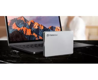 Зовнішній жорсткий диск 1 TB Transcend StoreJet 25C3S Silver (TS1TSJ25C3S)