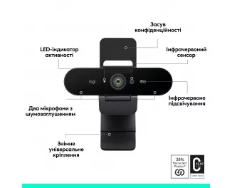 Web камера Logitech Brio 4K Ultra HD Black (960-001723)
