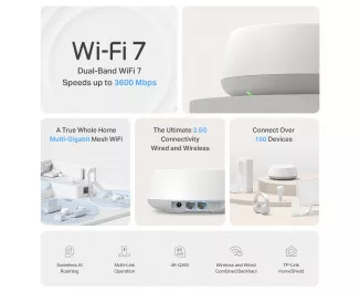 Wi-Fi Mesh система TP-Link Deco BE25 (3-pack)