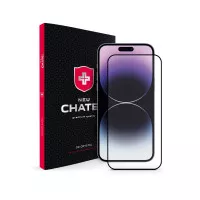 Захисне скло для Apple iPhone 15 / 14 Pro  +NEU Chatel Corning Gorilla Glass Anti-Static with Mesh Front Black