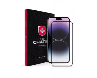 Защитное стекло для Apple iPhone 16 Pro Max  +NEU Chatel Corning Gorilla Glass with Mesh Front Black