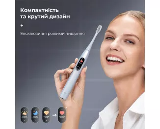 Зубная электрощетка Oclean X Pro Digital Glamour Silver (6970810552560)